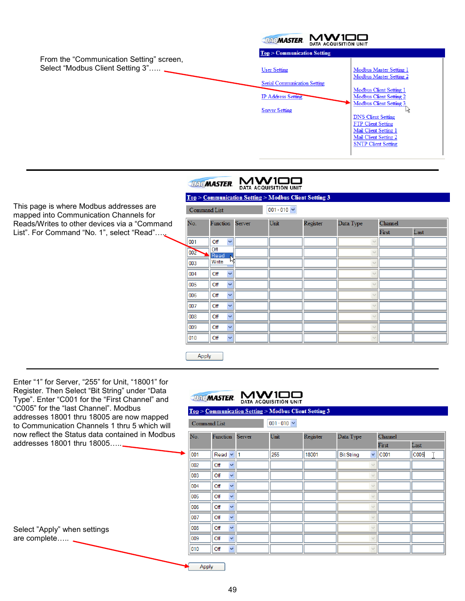 Yokogawa Standalone MW100 User Manual | Page 52 / 58