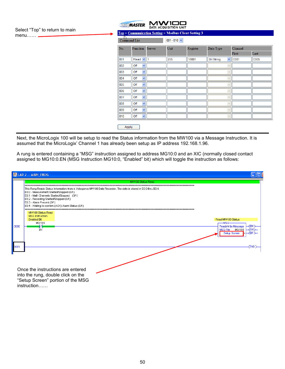 Yokogawa Standalone MW100 User Manual | Page 53 / 58