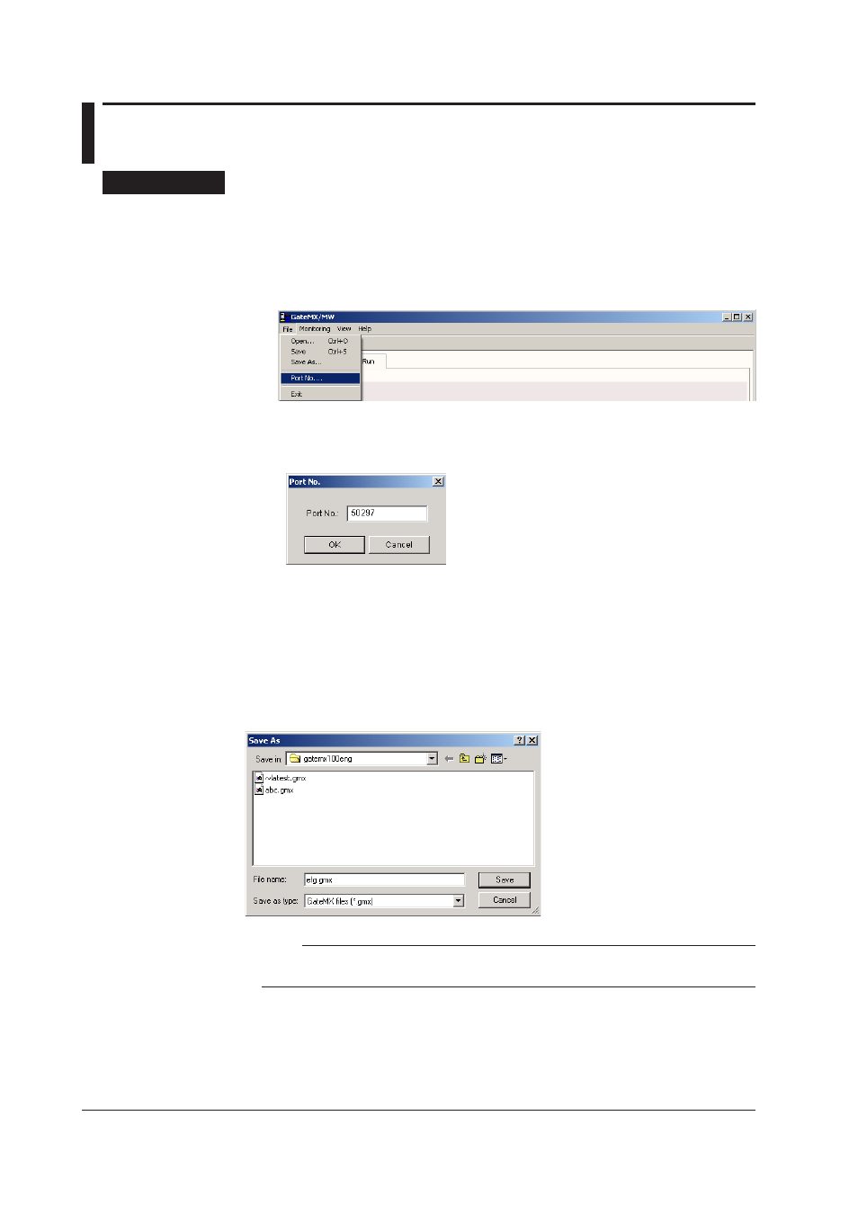 6 changing the port number and saving the settings, 6 changng the port number and savng the settngs | Yokogawa DAQWORX User Manual | Page 19 / 22