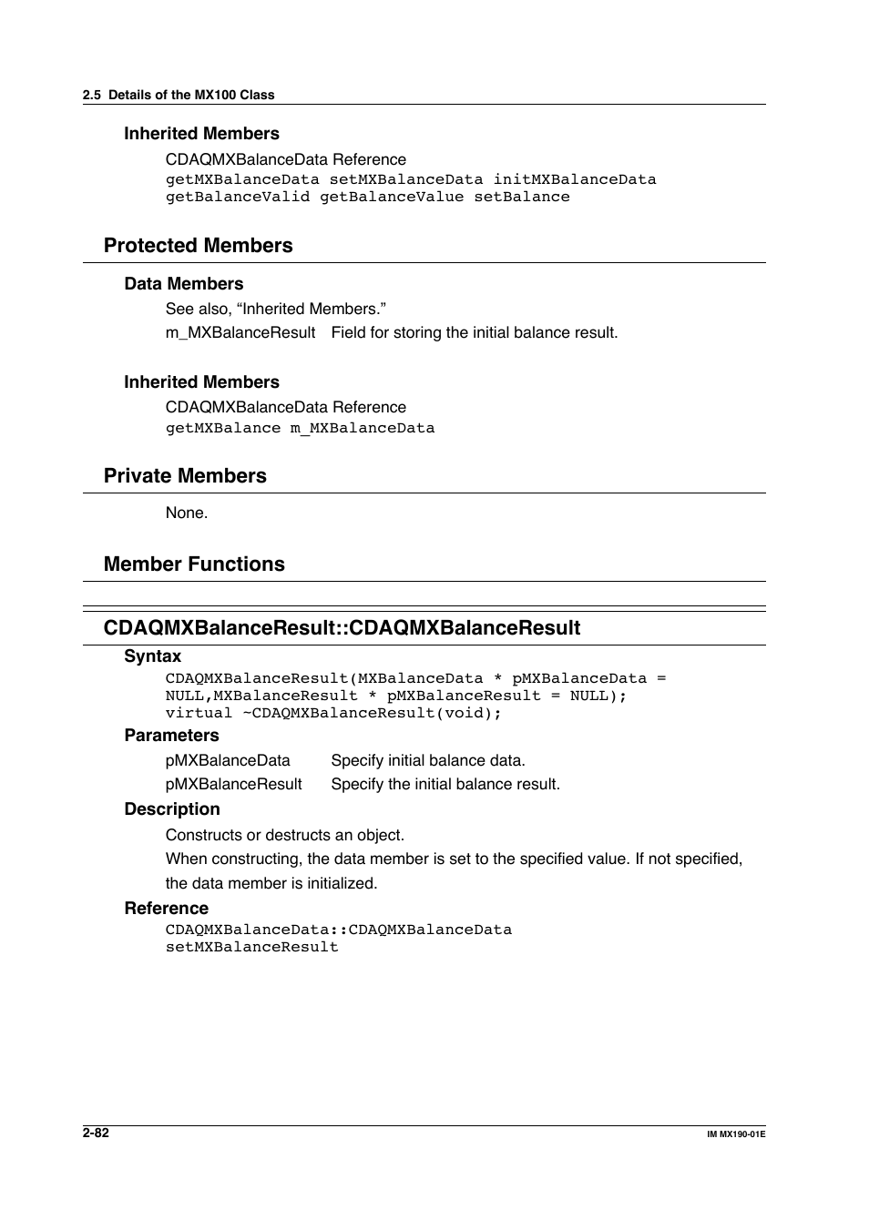 Protected members, Private members | Yokogawa PC-Based MX100 User Manual | Page 105 / 1264