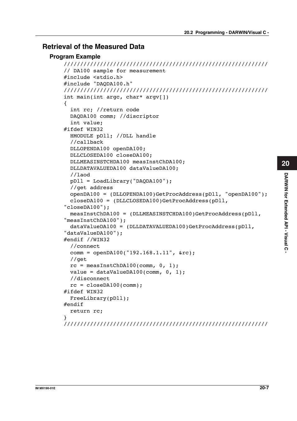 Retrieval of the measured data | Yokogawa PC-Based MX100 User Manual | Page 1050 / 1264