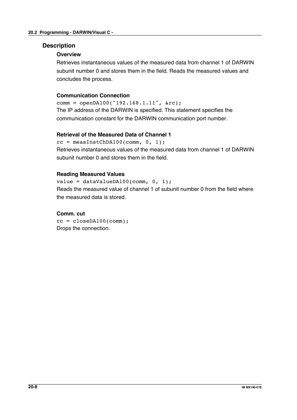 Yokogawa PC-Based MX100 User Manual | Page 1051 / 1264