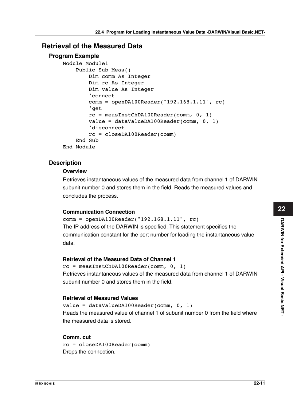 Retrieval of the measured data | Yokogawa PC-Based MX100 User Manual | Page 1078 / 1264