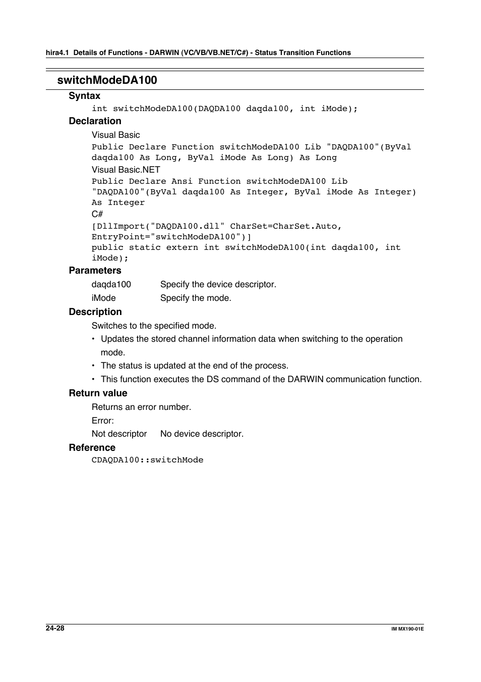 Switchmodeda100 | Yokogawa PC-Based MX100 User Manual | Page 1119 / 1264