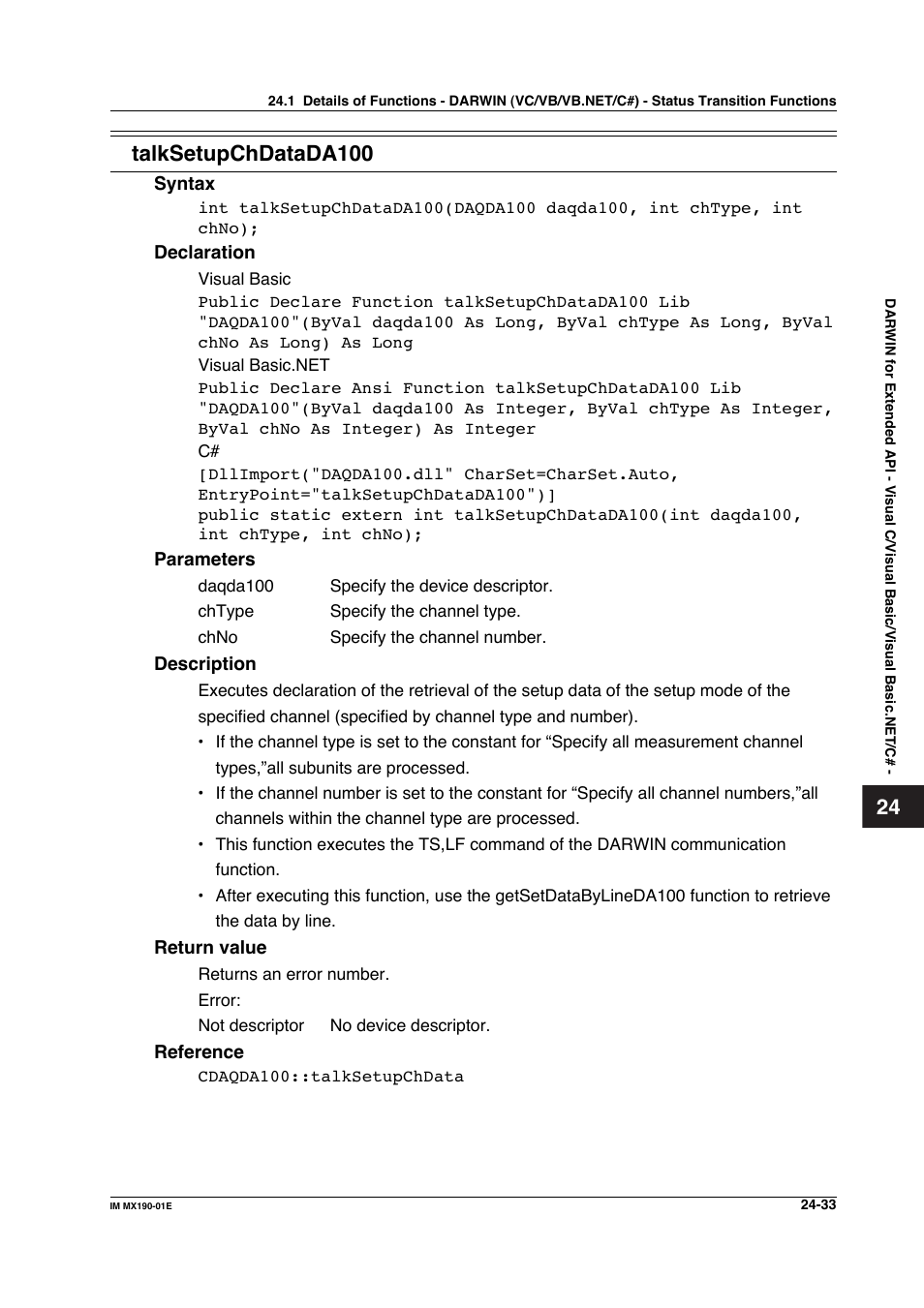 Talksetupchdatada100 | Yokogawa PC-Based MX100 User Manual | Page 1124 / 1264