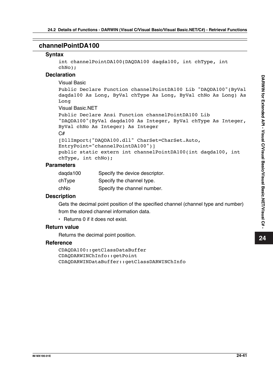 Channelpointda100 | Yokogawa PC-Based MX100 User Manual | Page 1132 / 1264