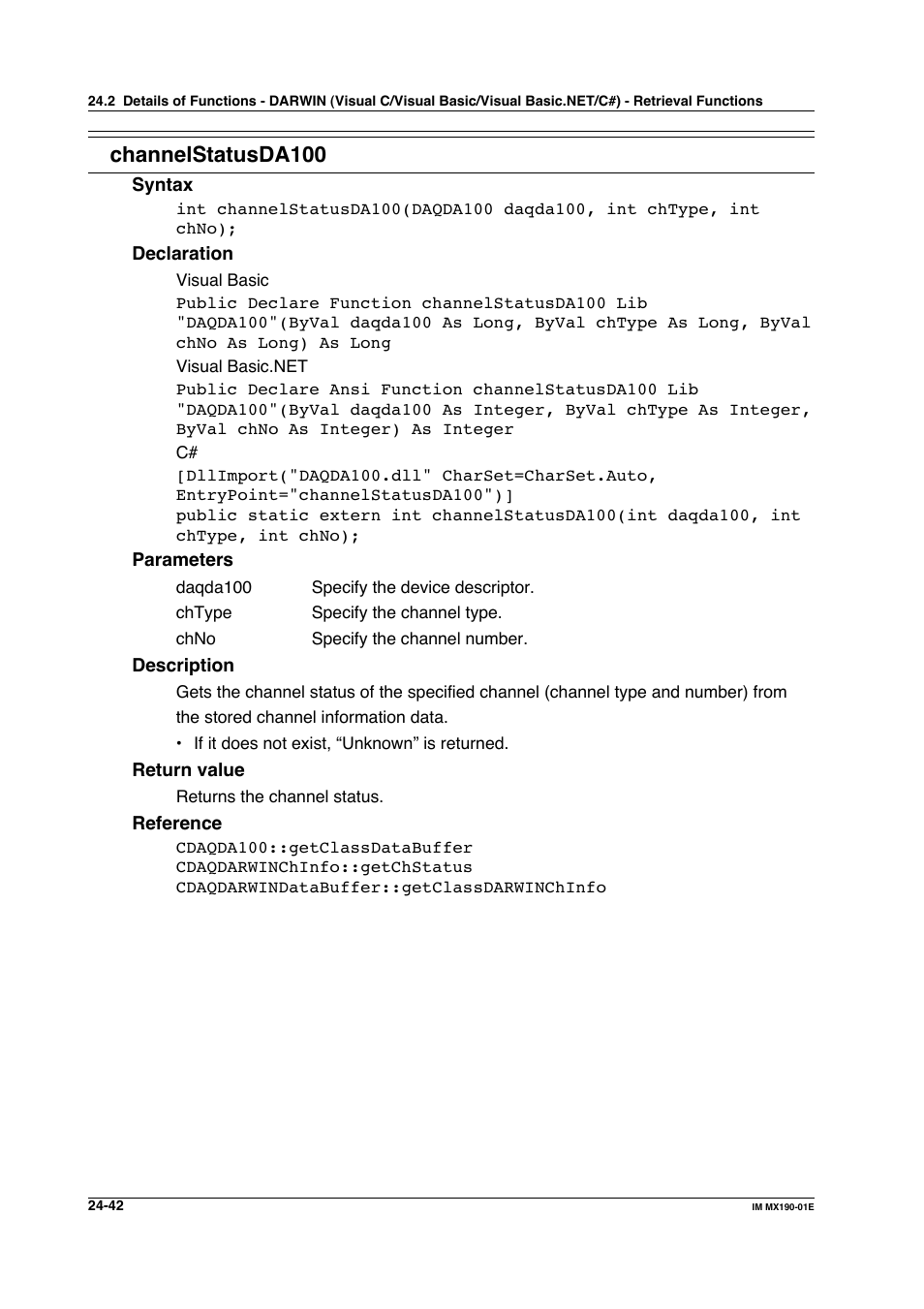 Channelstatusda100 | Yokogawa PC-Based MX100 User Manual | Page 1133 / 1264