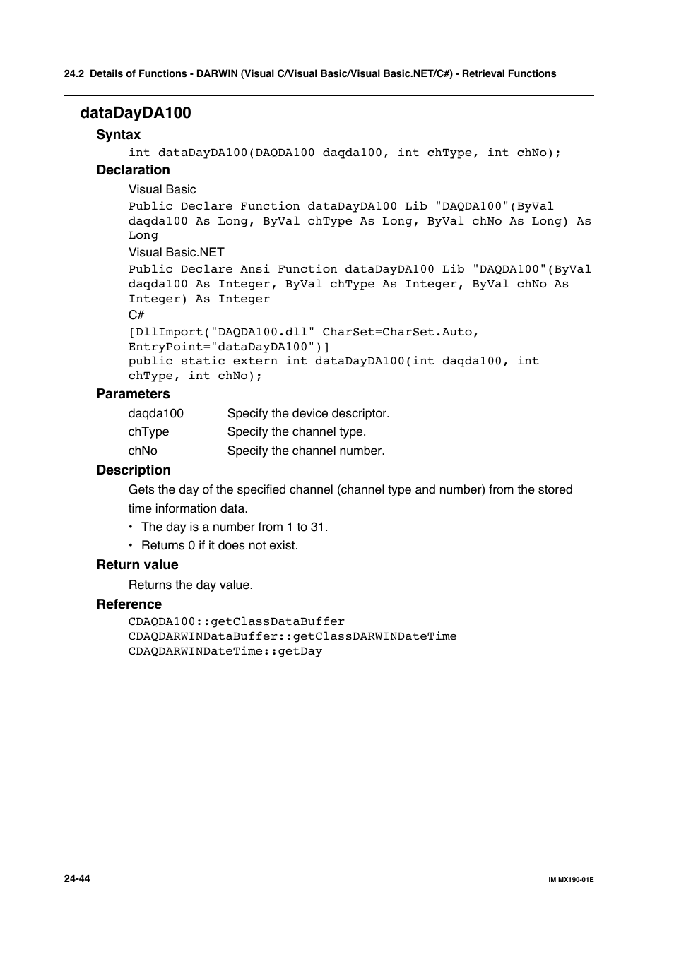 Datadayda100 | Yokogawa PC-Based MX100 User Manual | Page 1135 / 1264