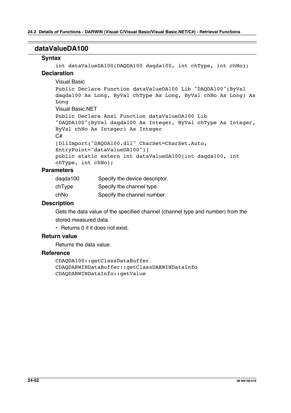 Datavalueda100 | Yokogawa PC-Based MX100 User Manual | Page 1143 / 1264