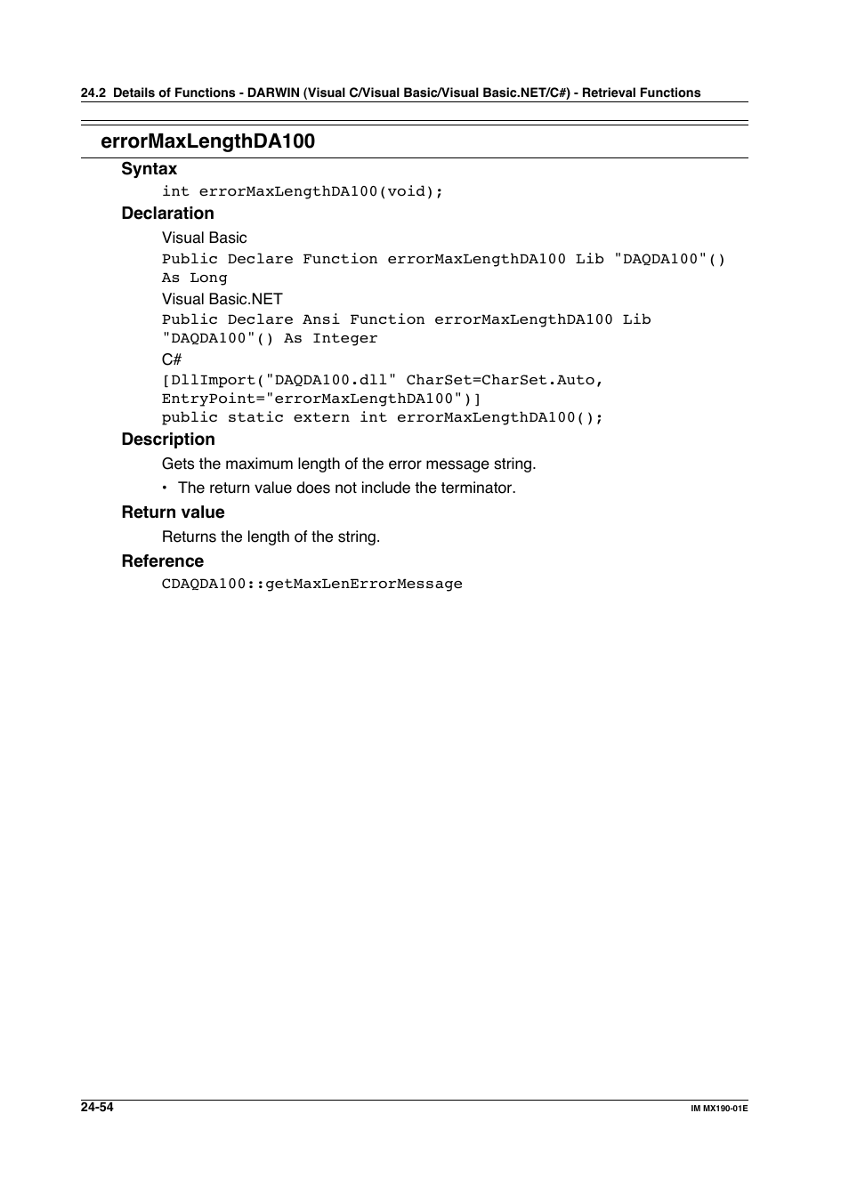 Errormaxlengthda100 | Yokogawa PC-Based MX100 User Manual | Page 1145 / 1264