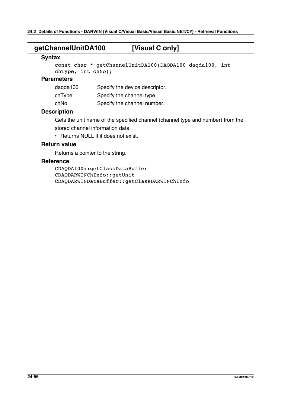 Getchannelunitda100 [visual c only | Yokogawa PC-Based MX100 User Manual | Page 1147 / 1264