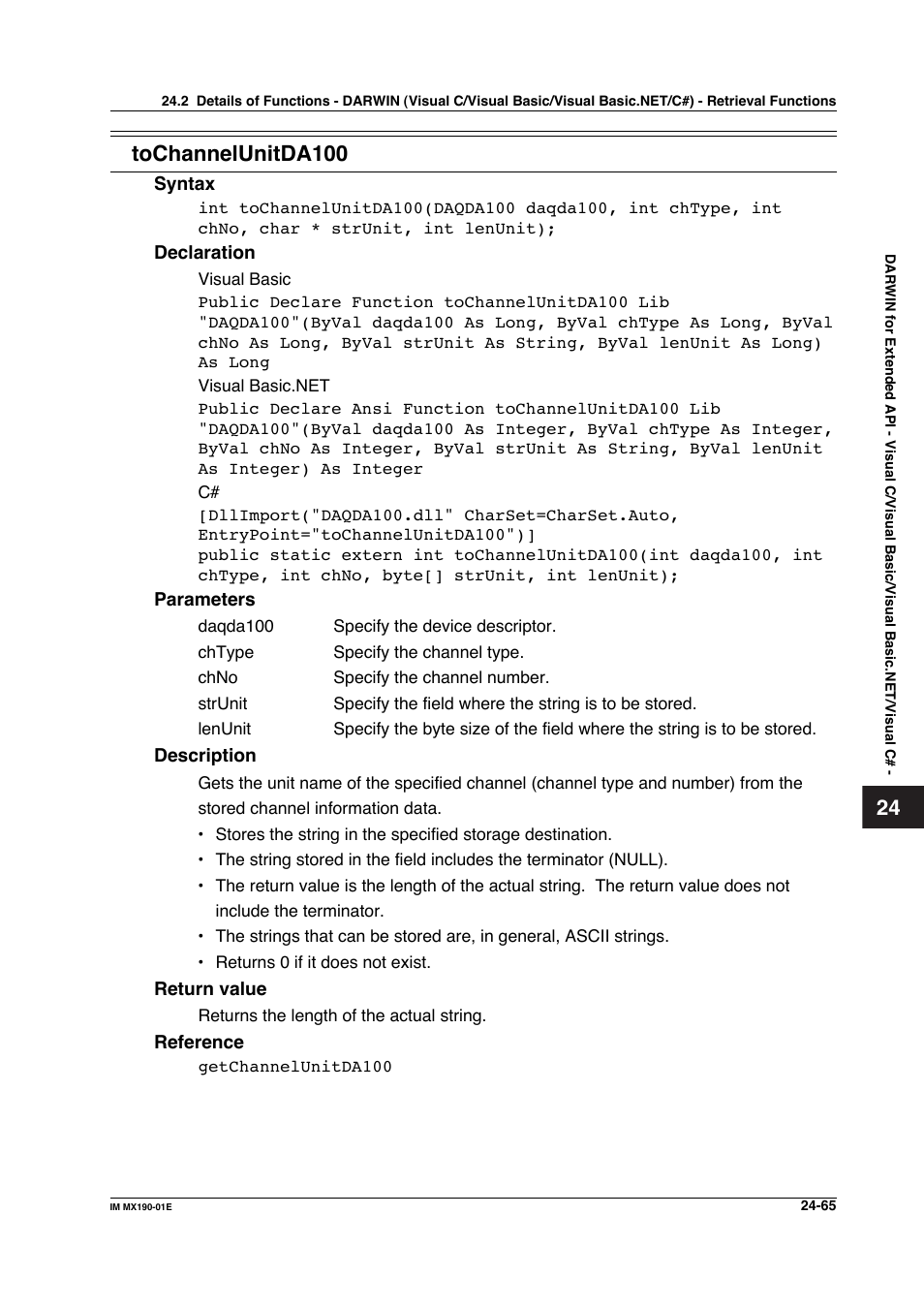 Tochannelunitda100 | Yokogawa PC-Based MX100 User Manual | Page 1156 / 1264