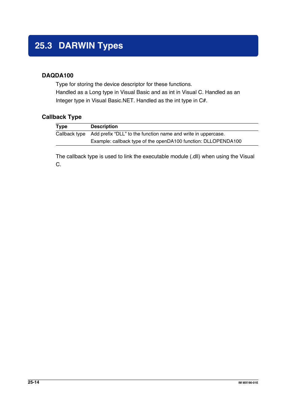 3 darwin types, Darwin types -14 | Yokogawa PC-Based MX100 User Manual | Page 1212 / 1264