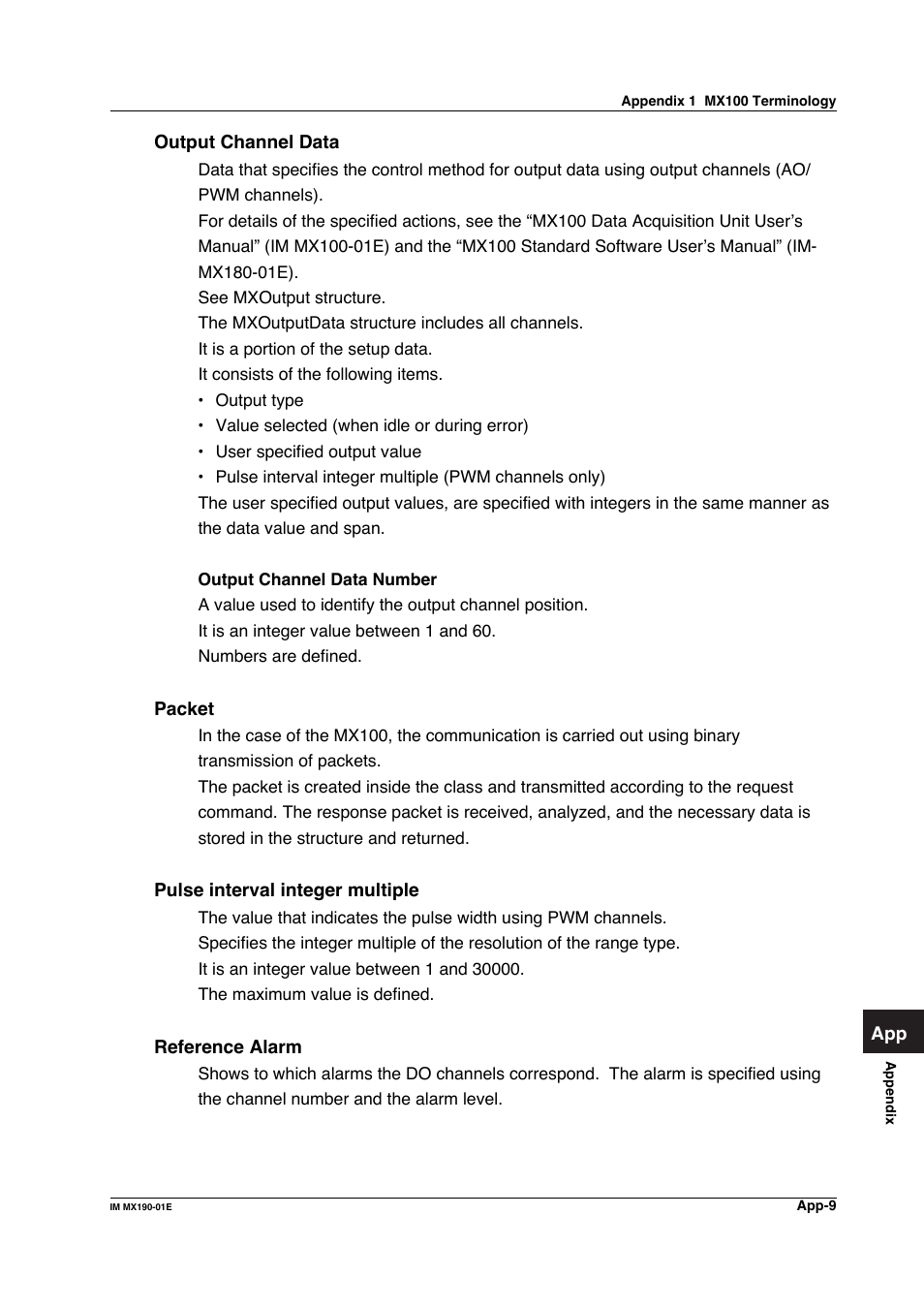 Yokogawa PC-Based MX100 User Manual | Page 1230 / 1264