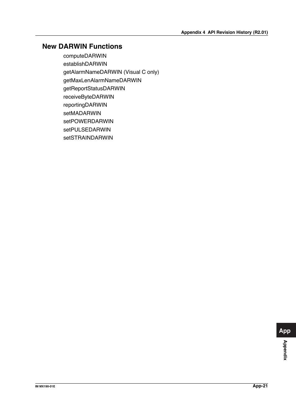 New darwin functions | Yokogawa PC-Based MX100 User Manual | Page 1242 / 1264