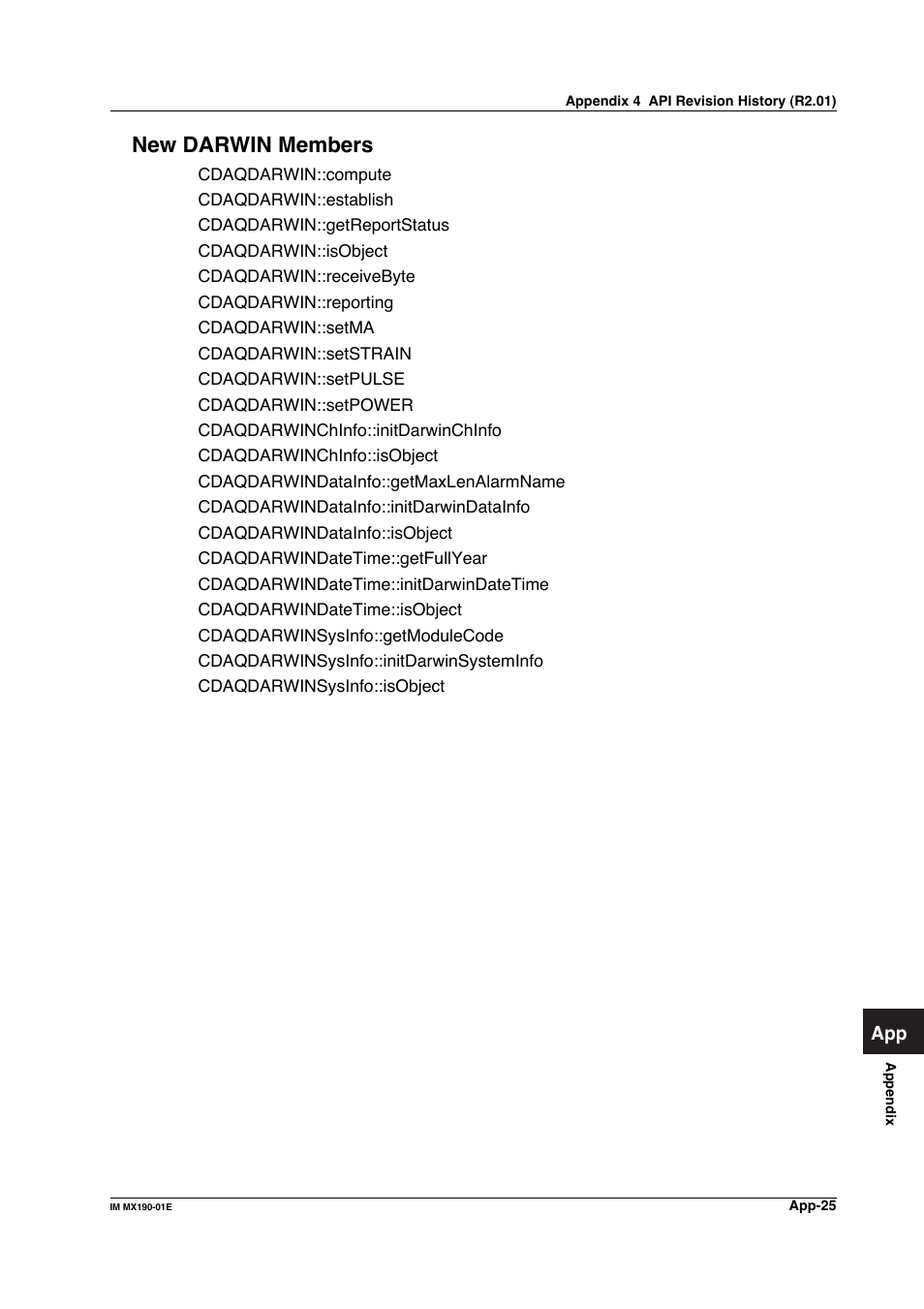 New darwin members | Yokogawa PC-Based MX100 User Manual | Page 1246 / 1264