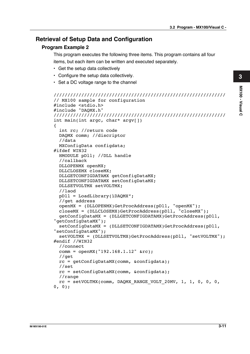 3retrieval of setup data and configuration | Yokogawa PC-Based MX100 User Manual | Page 246 / 1264
