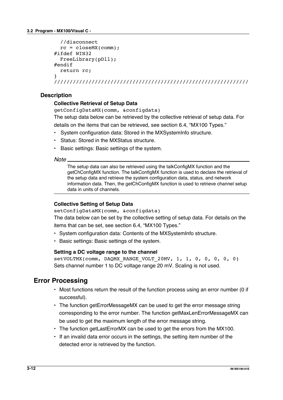 Error processing | Yokogawa PC-Based MX100 User Manual | Page 247 / 1264