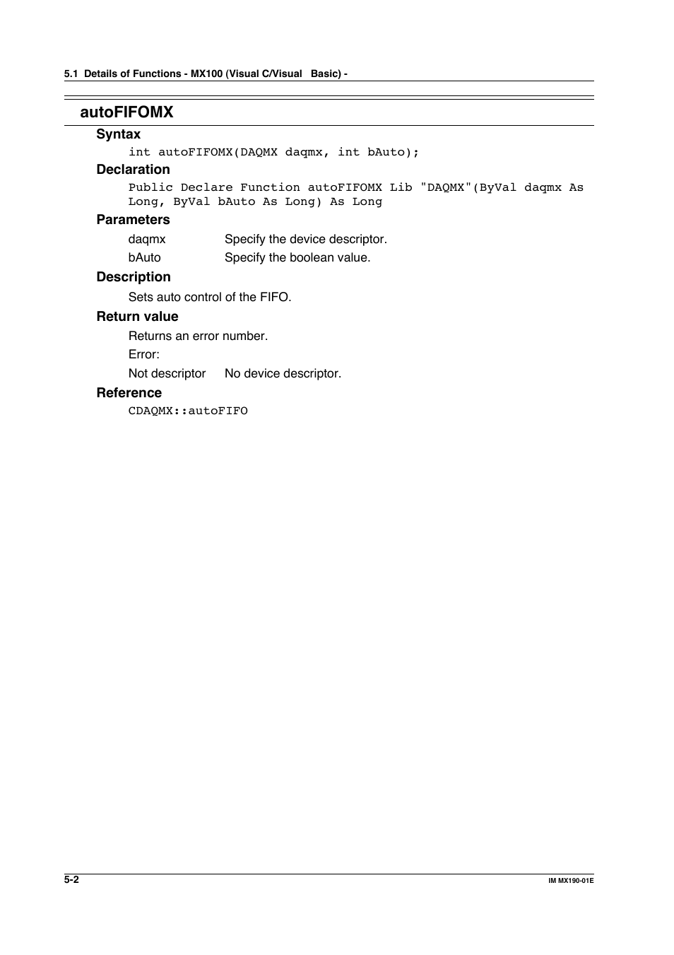 Autofifomx | Yokogawa PC-Based MX100 User Manual | Page 260 / 1264