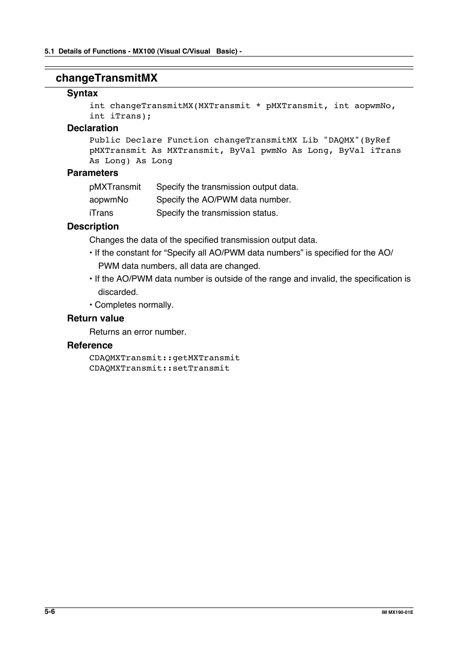 Changetransmitmx | Yokogawa PC-Based MX100 User Manual | Page 264 / 1264