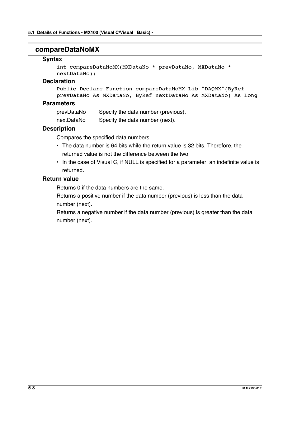 Comparedatanomx | Yokogawa PC-Based MX100 User Manual | Page 266 / 1264