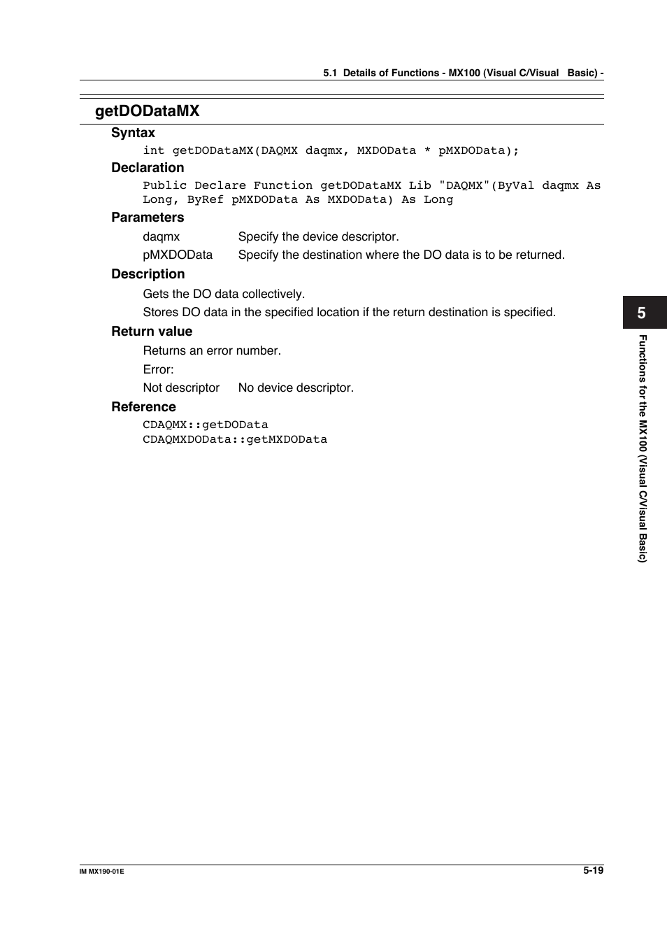 Getdodatamx | Yokogawa PC-Based MX100 User Manual | Page 277 / 1264