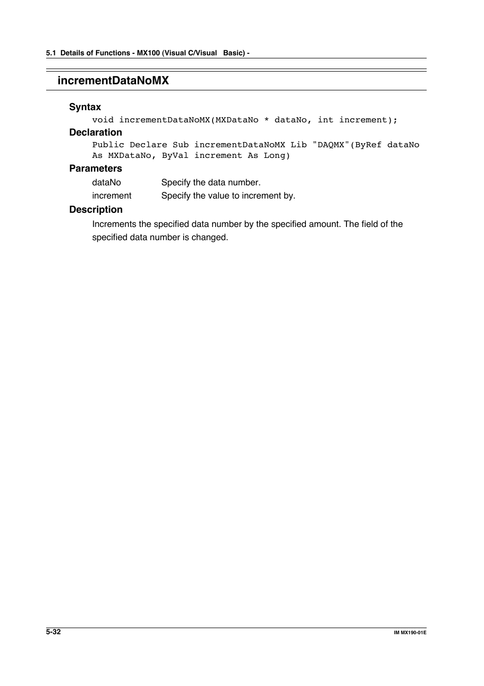 Incrementdatanomx | Yokogawa PC-Based MX100 User Manual | Page 290 / 1264