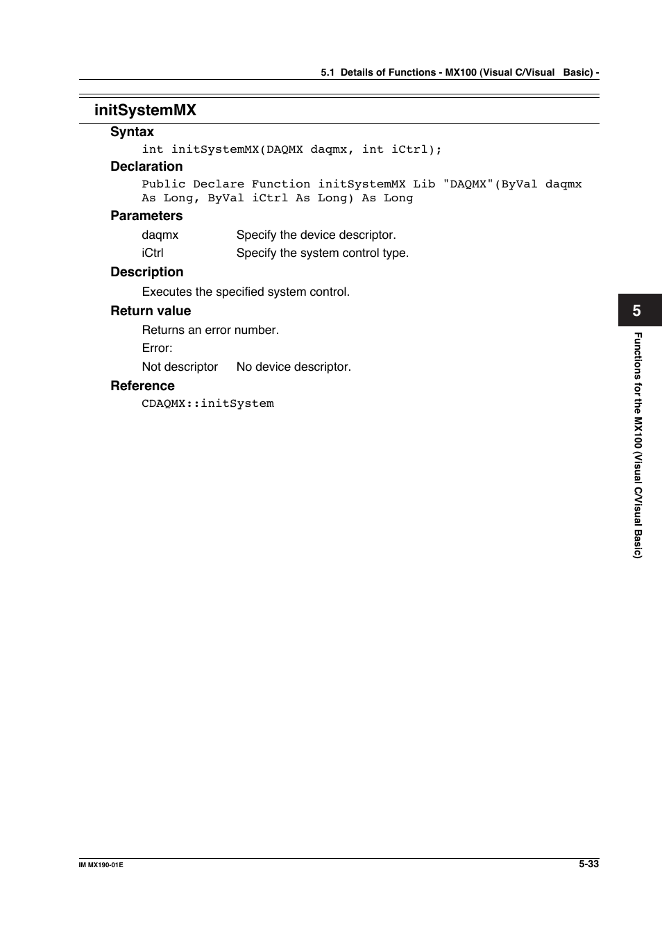 Initsystemmx | Yokogawa PC-Based MX100 User Manual | Page 291 / 1264