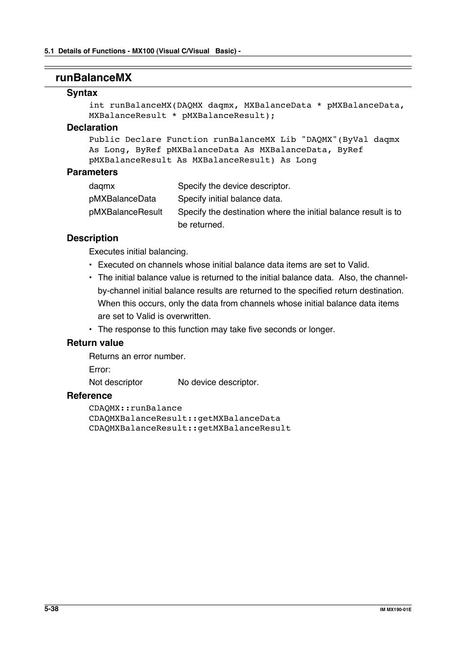 Runbalancemx | Yokogawa PC-Based MX100 User Manual | Page 296 / 1264