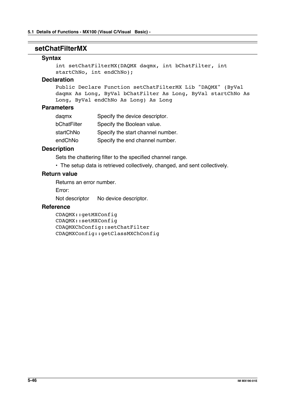 Setchatfiltermx | Yokogawa PC-Based MX100 User Manual | Page 304 / 1264