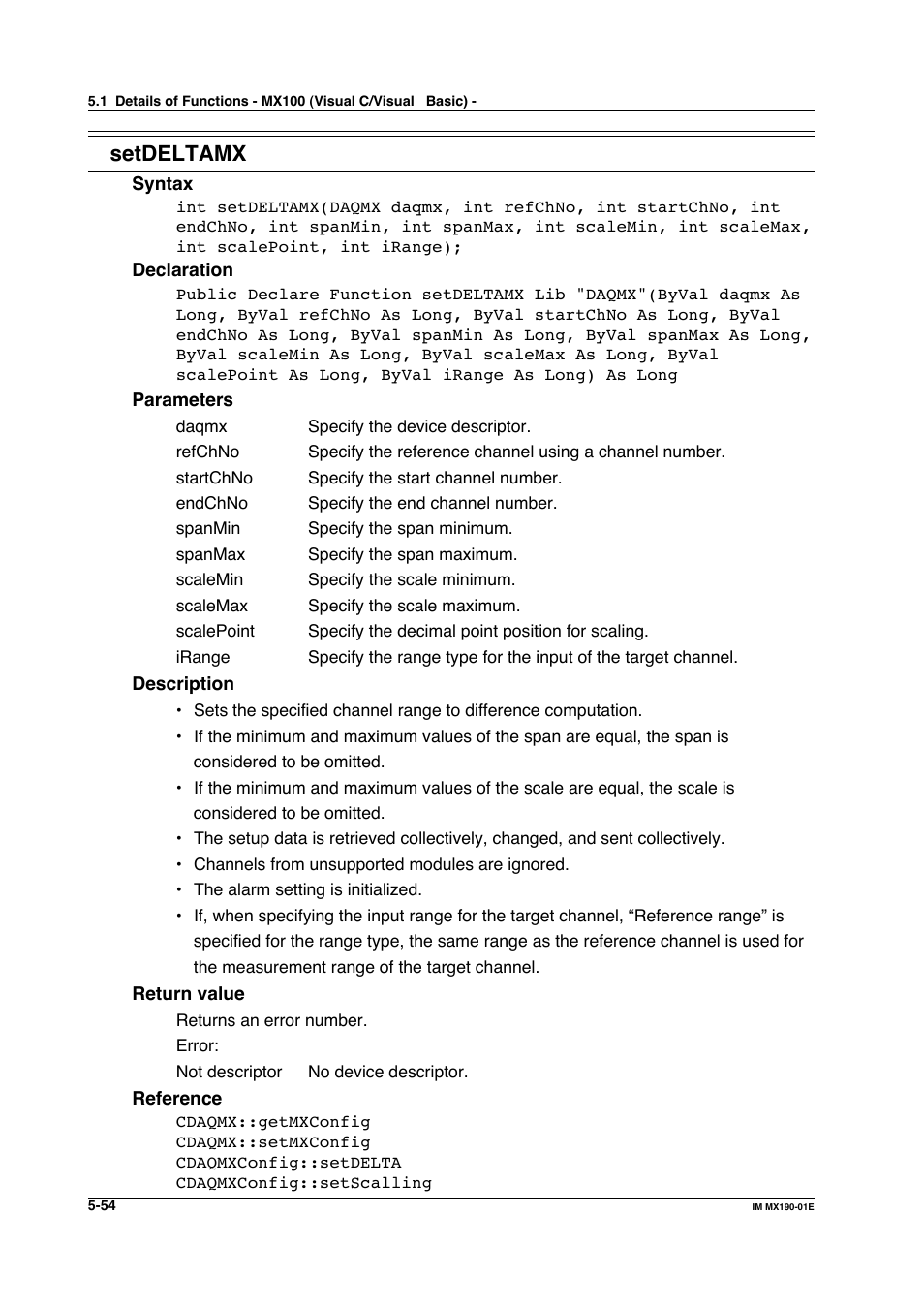 Setdeltamx | Yokogawa PC-Based MX100 User Manual | Page 312 / 1264