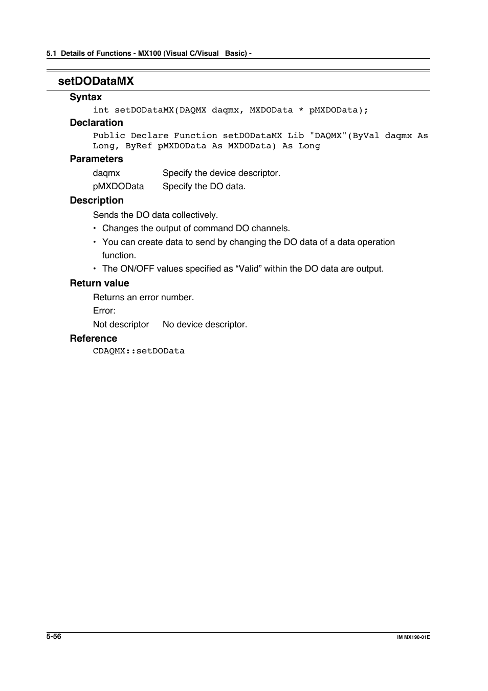Setdodatamx | Yokogawa PC-Based MX100 User Manual | Page 314 / 1264