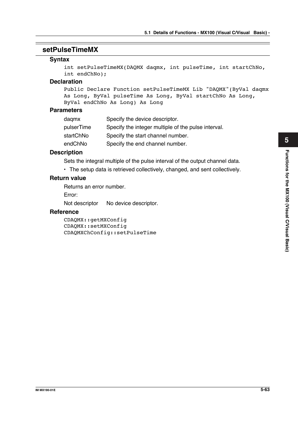 Setpulsetimemx | Yokogawa PC-Based MX100 User Manual | Page 321 / 1264