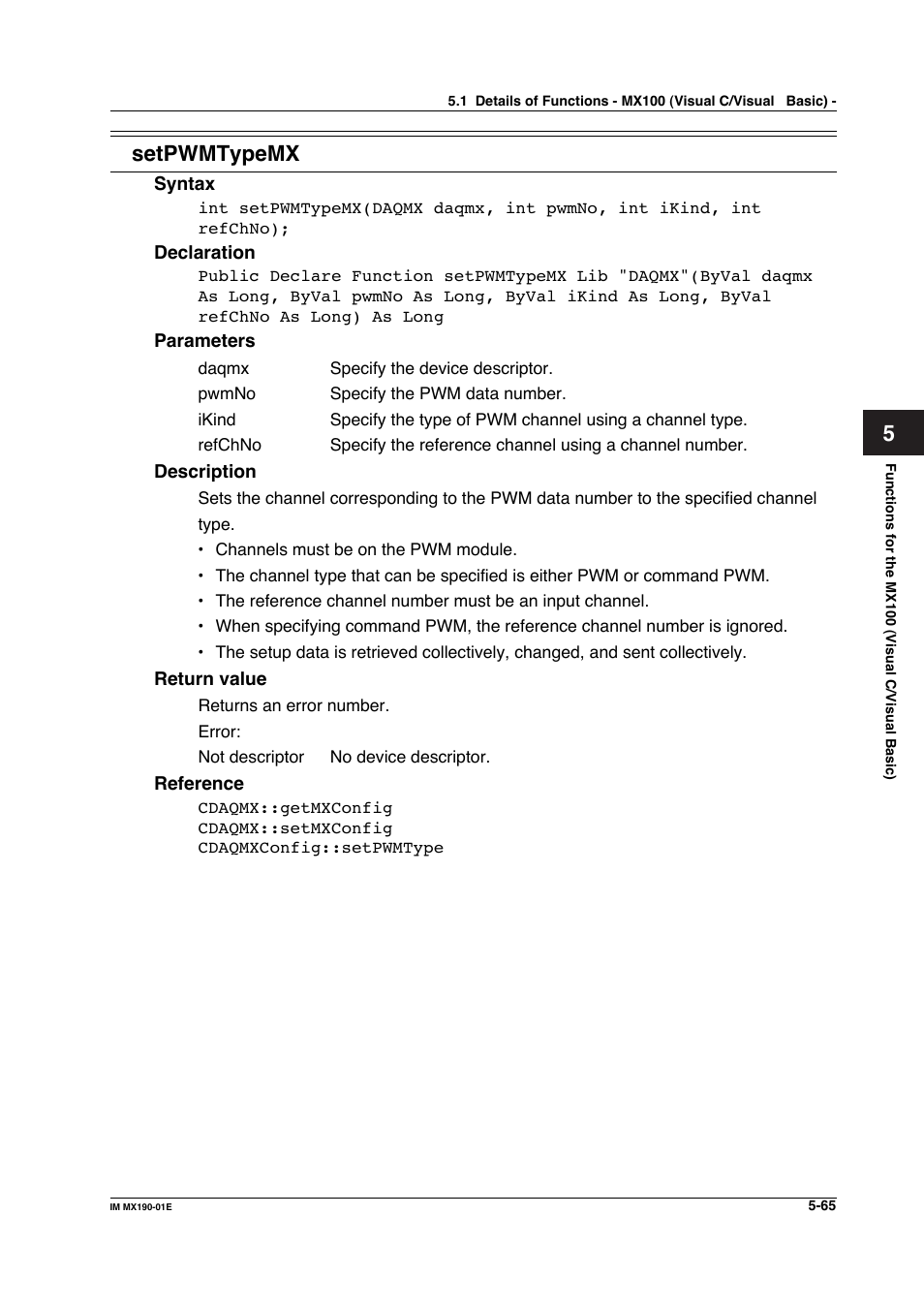 Setpwmtypemx | Yokogawa PC-Based MX100 User Manual | Page 323 / 1264