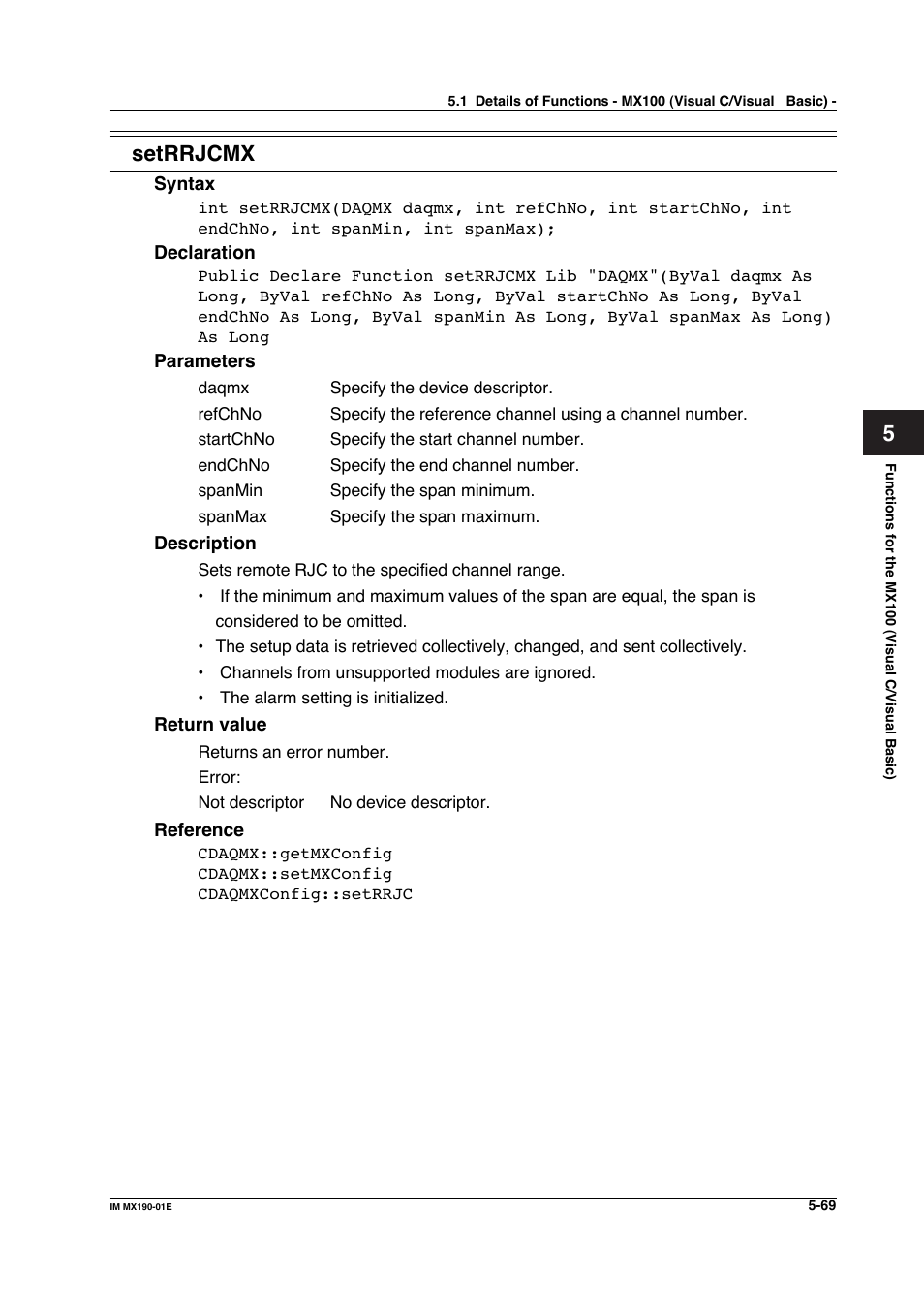 Setrrjcmx | Yokogawa PC-Based MX100 User Manual | Page 327 / 1264