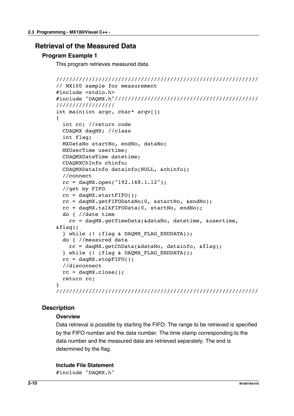 Retrieval of the measured data | Yokogawa PC-Based MX100 User Manual | Page 33 / 1264