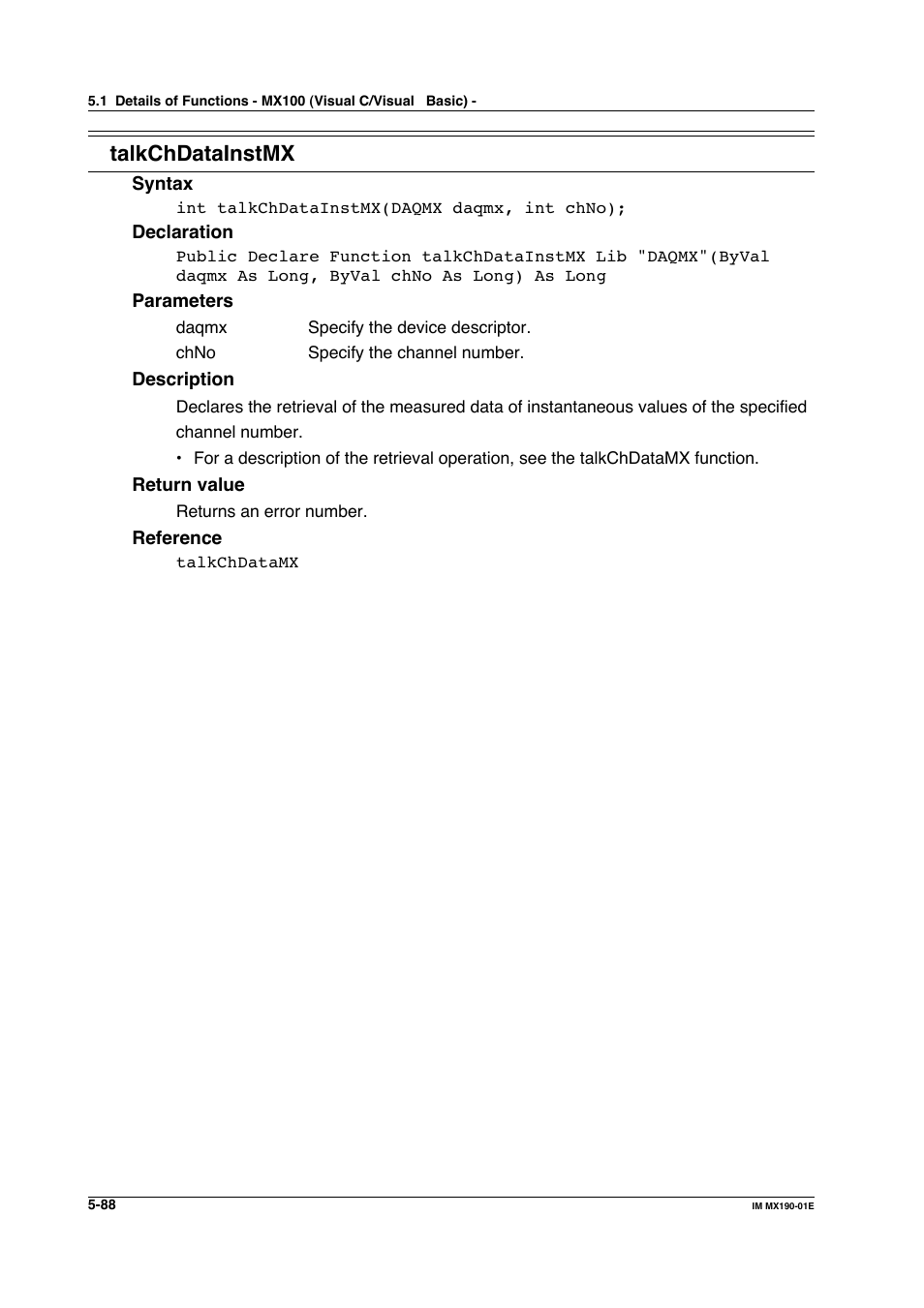 Talkchdatainstmx | Yokogawa PC-Based MX100 User Manual | Page 346 / 1264