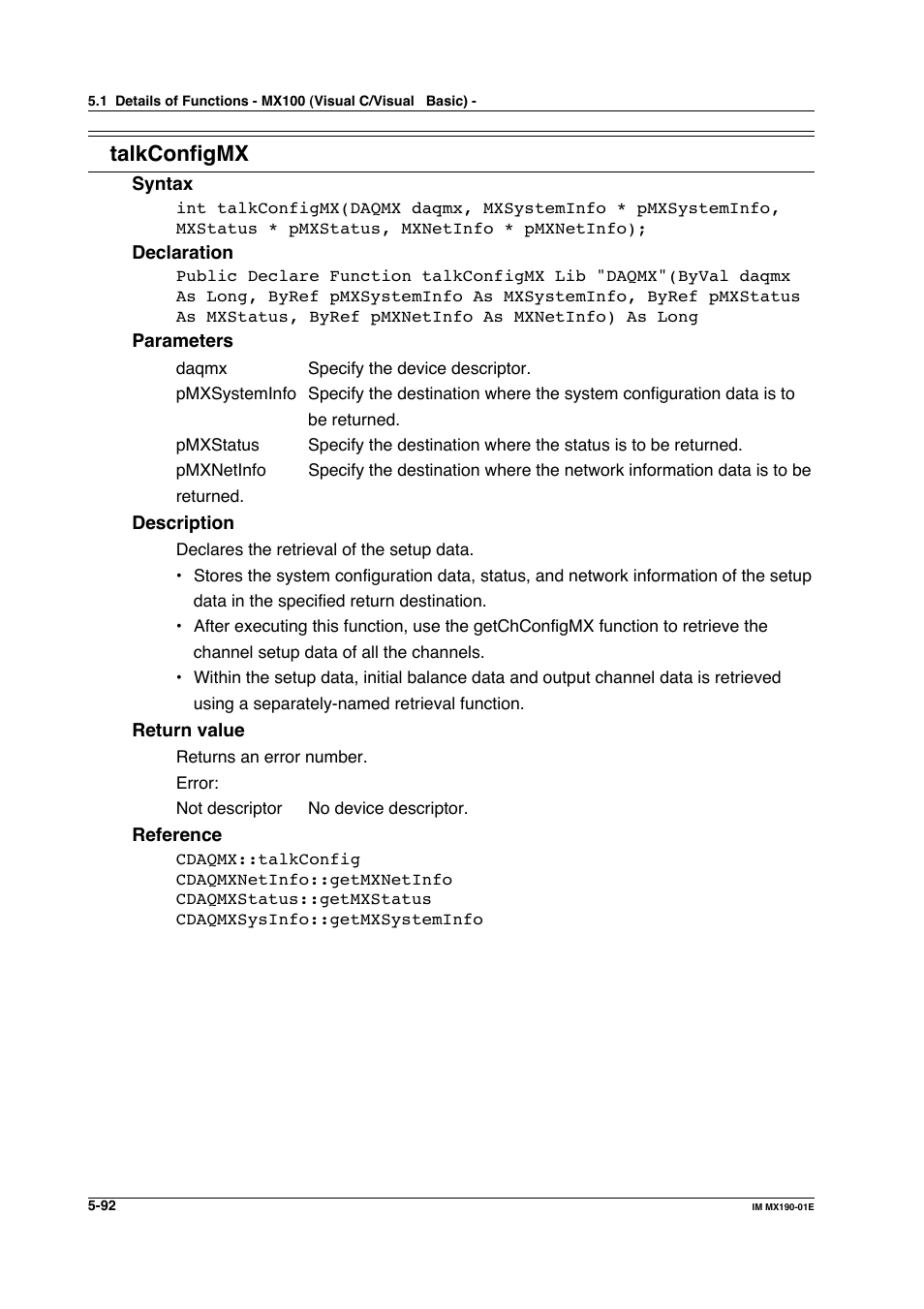 Talkconfigmx | Yokogawa PC-Based MX100 User Manual | Page 350 / 1264