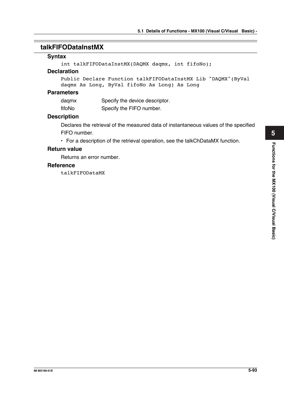 Talkfifodatainstmx | Yokogawa PC-Based MX100 User Manual | Page 351 / 1264