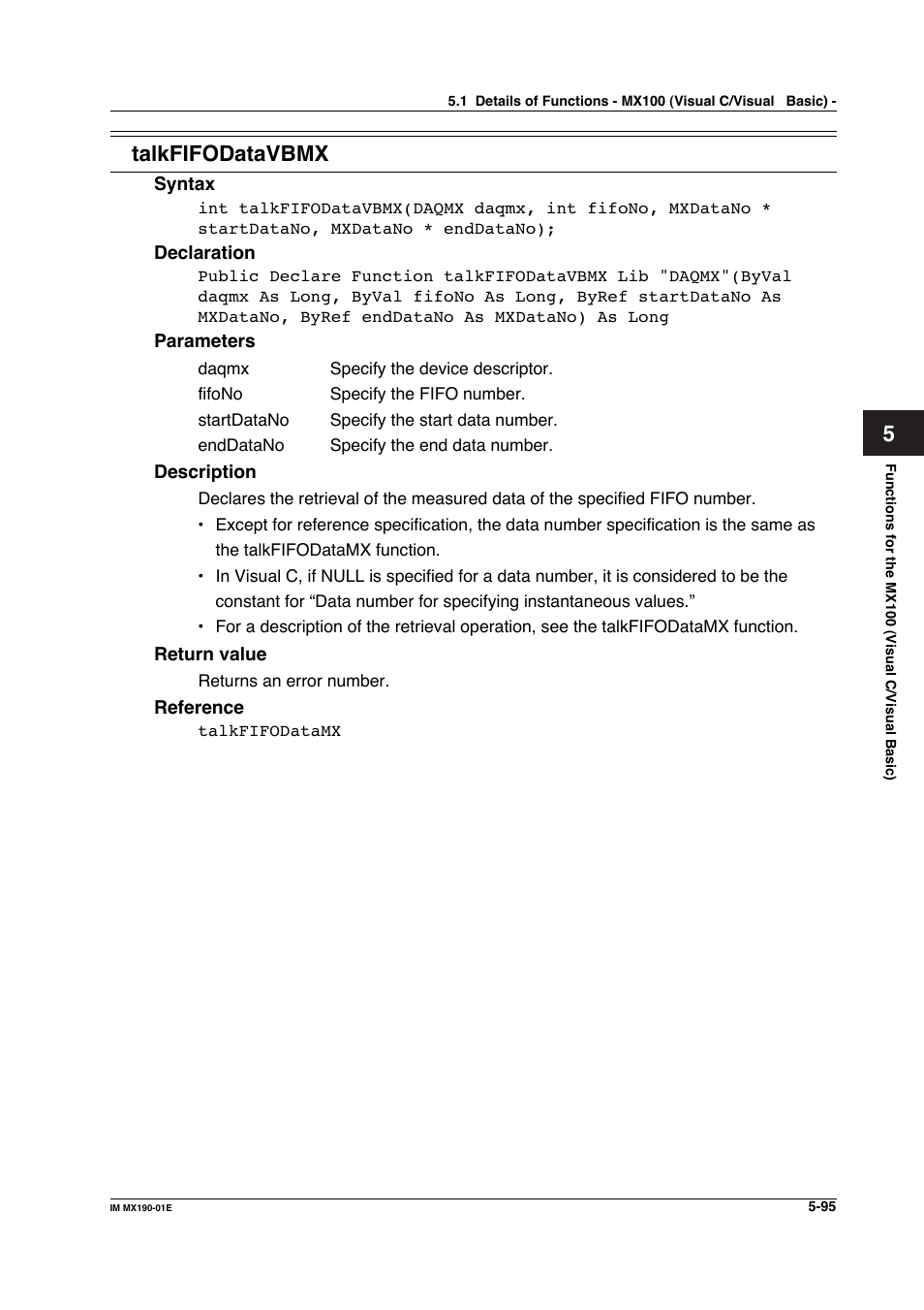 Talkfifodatavbmx | Yokogawa PC-Based MX100 User Manual | Page 353 / 1264