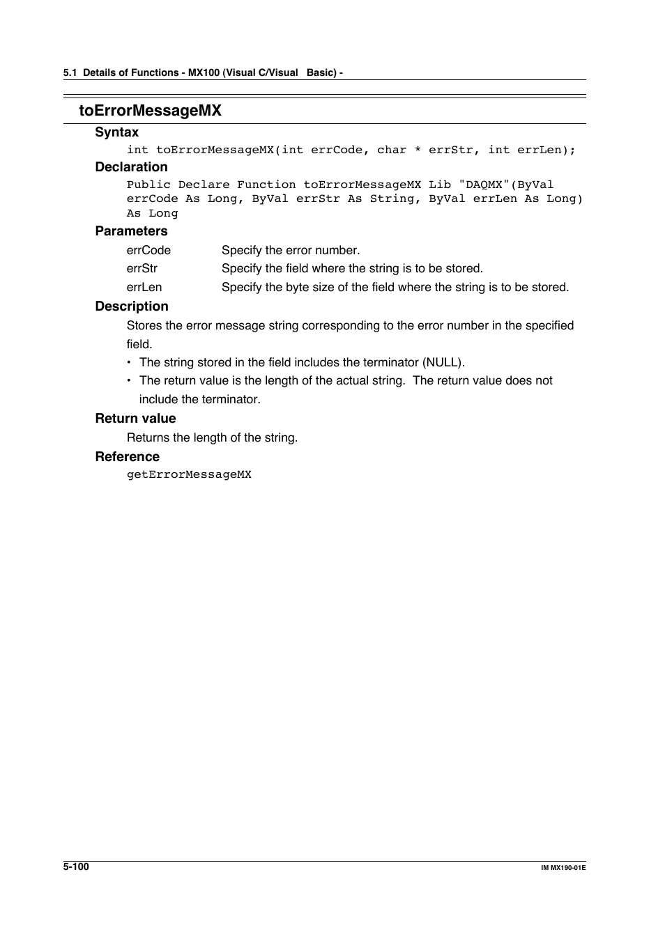 Toerrormessagemx | Yokogawa PC-Based MX100 User Manual | Page 358 / 1264