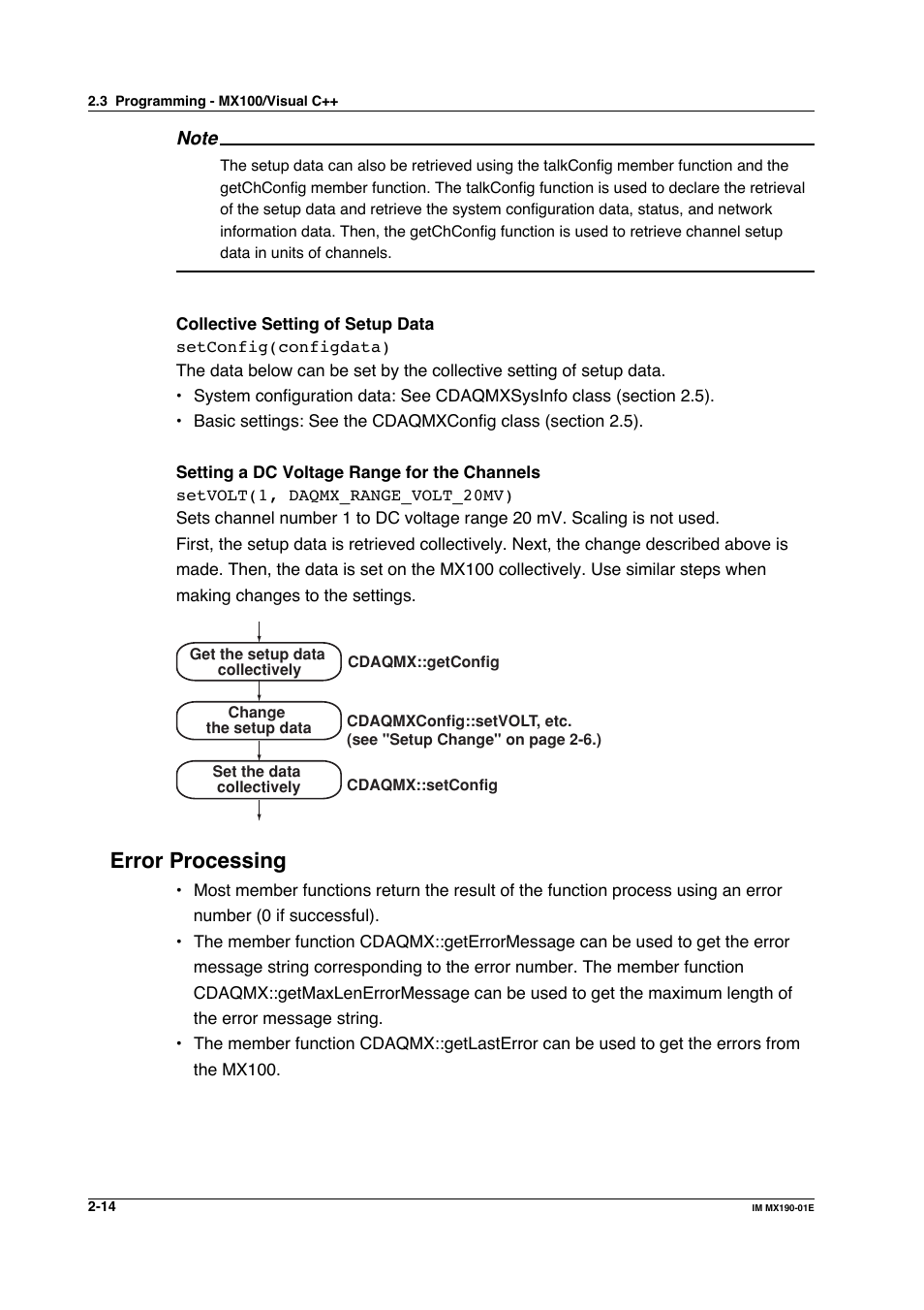 Error processing | Yokogawa PC-Based MX100 User Manual | Page 37 / 1264