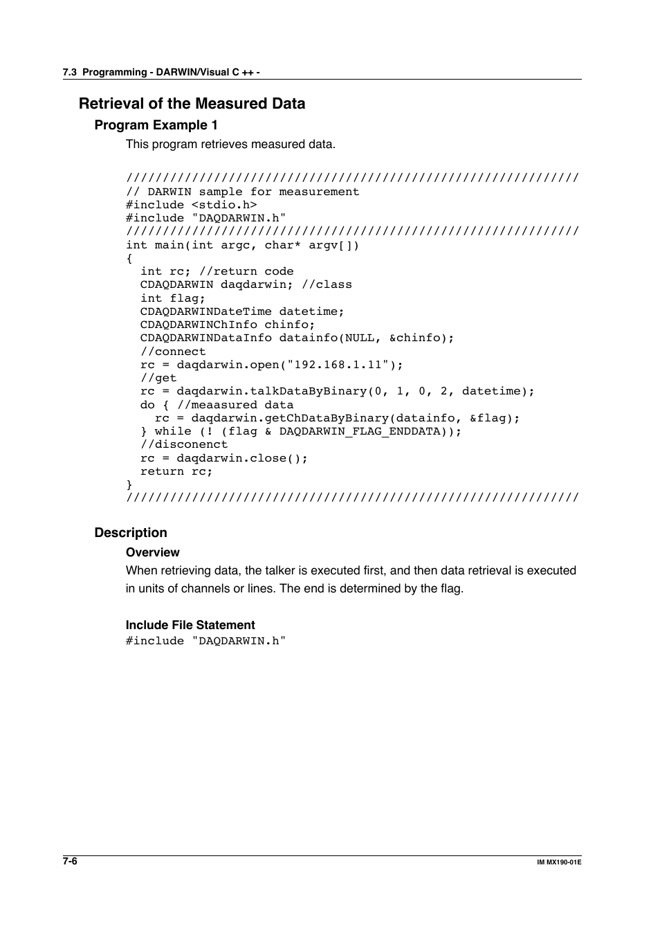 Retrieval of the measured data | Yokogawa PC-Based MX100 User Manual | Page 404 / 1264