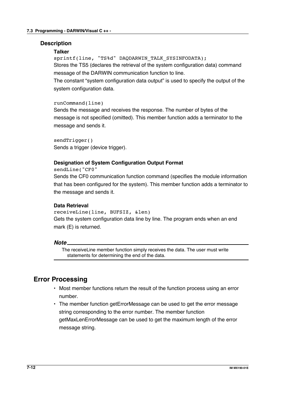 Error processing | Yokogawa PC-Based MX100 User Manual | Page 410 / 1264