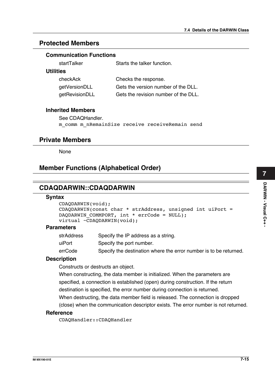 7protected members, Private members | Yokogawa PC-Based MX100 User Manual | Page 413 / 1264