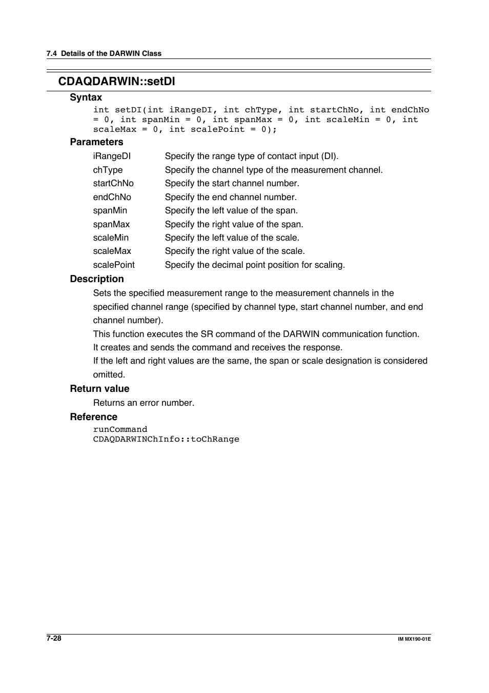 Cdaqdarwin::setdi | Yokogawa PC-Based MX100 User Manual | Page 426 / 1264