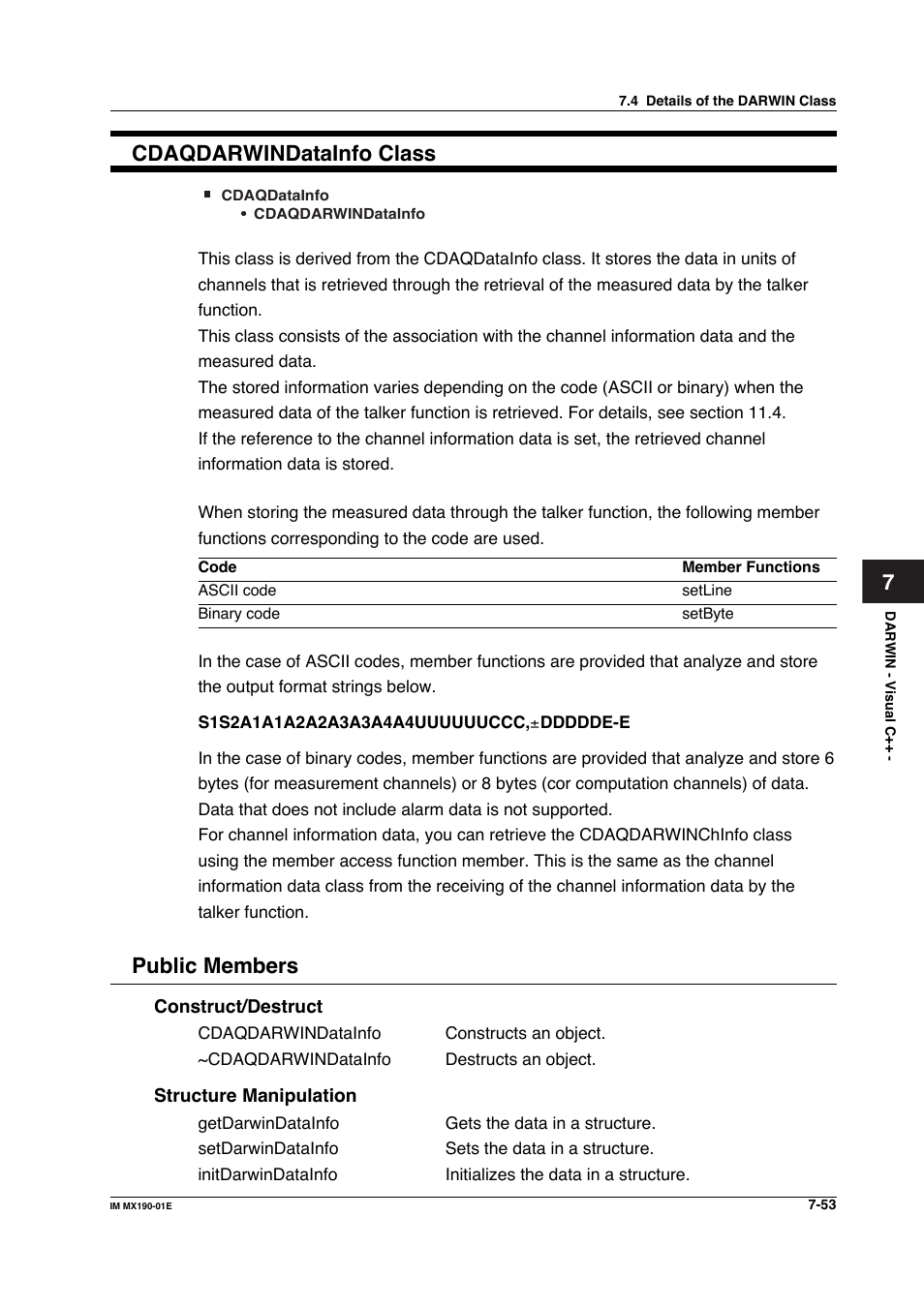 7cdaqdarwindatainfo class, Public members | Yokogawa PC-Based MX100 User Manual | Page 451 / 1264
