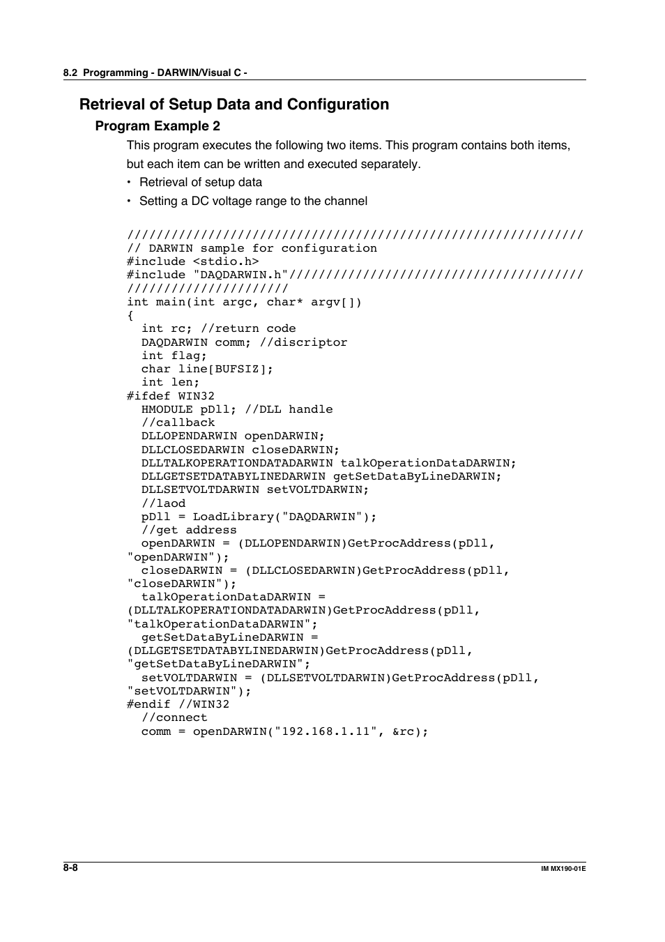 Retrieval of setup data and configuration | Yokogawa PC-Based MX100 User Manual | Page 482 / 1264