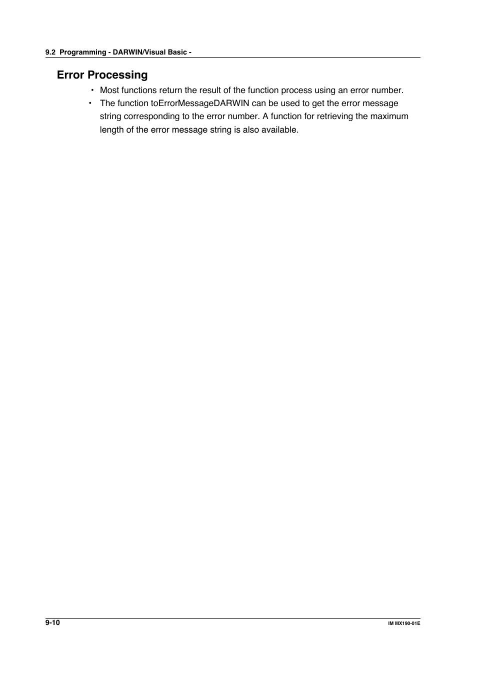 Error processing | Yokogawa PC-Based MX100 User Manual | Page 498 / 1264