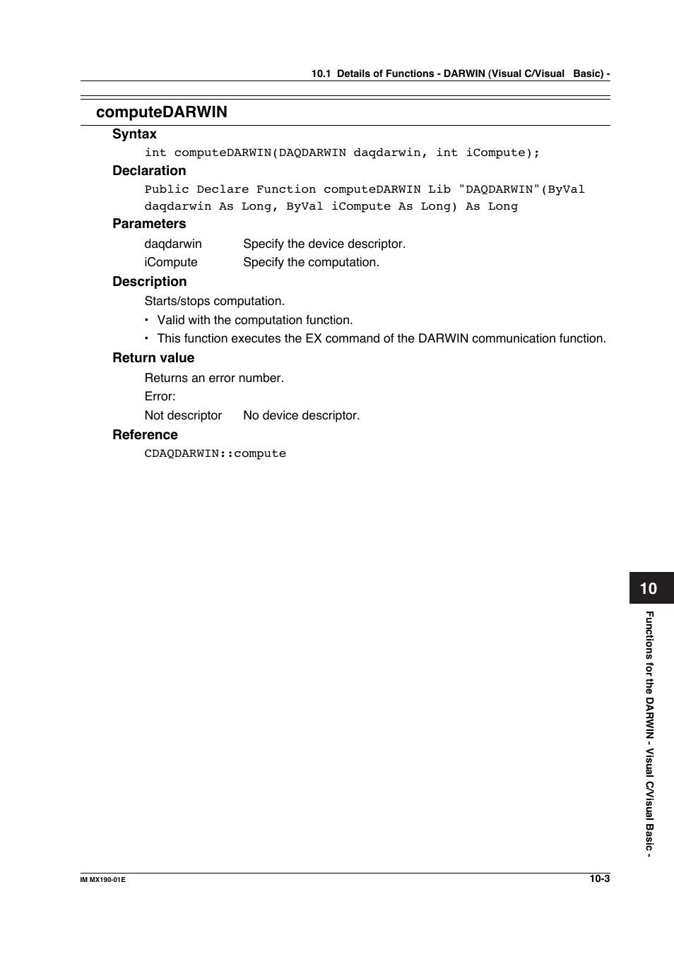 10 computedarwin | Yokogawa PC-Based MX100 User Manual | Page 501 / 1264